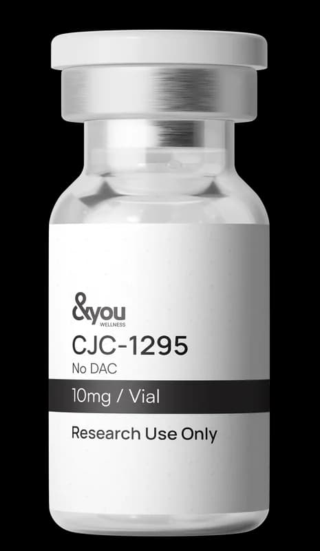 CJC-1295 vial, labelled Research Use Only