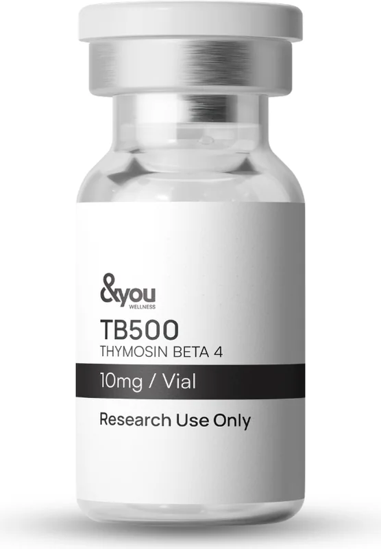TB-500 vial, labelled Research Use Only